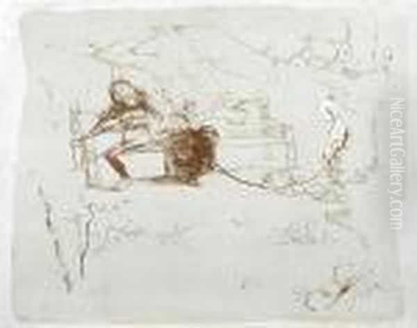 Na Lawce W Parku 1905 Oil Painting by Witold Wojtkiewicz