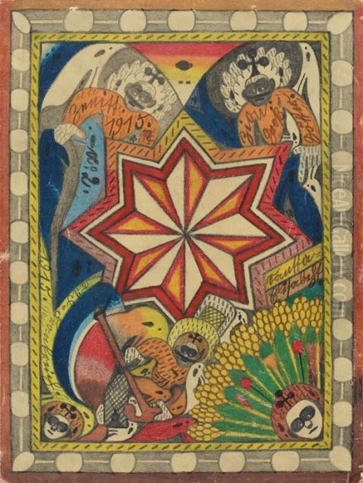 Zion Gross-gotter Oil Painting by Adolf Wolfli