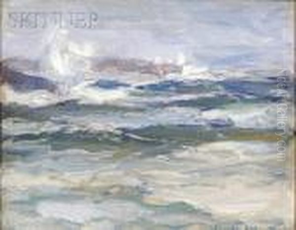 Sea Spray Oil Painting by Charles Herbert Woodbury
