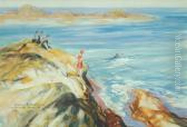 The
Bathers Oil Painting by Charles Herbert Woodbury