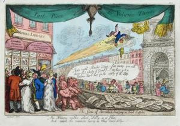 The Genius Of Caricature, And 
His Friends Celebrating Of The Second Volume Of The Caricature Magazine 
Or The Hudibrastic Mirror In The Temple Of Mirth Oil Painting by George Moutard Woodward