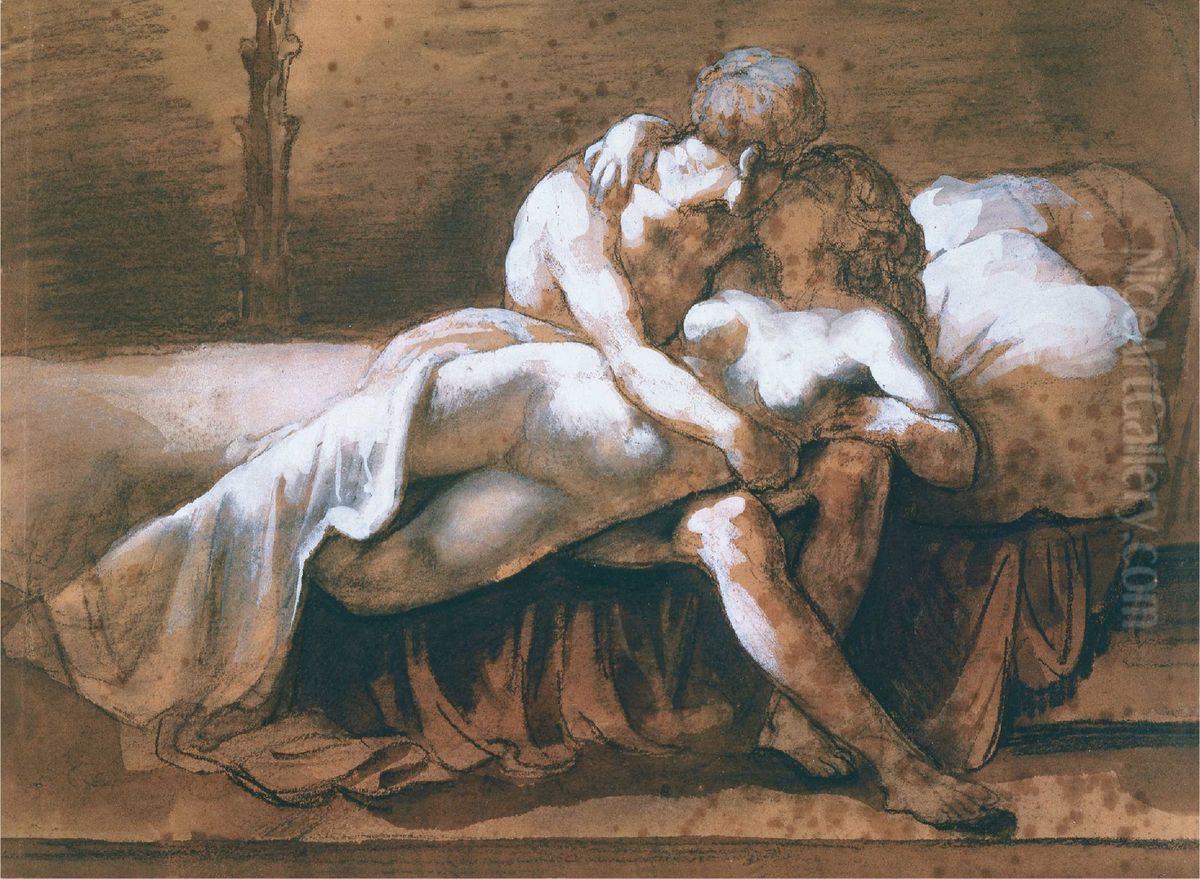 The Kiss Oil Painting by Theodore Gericault