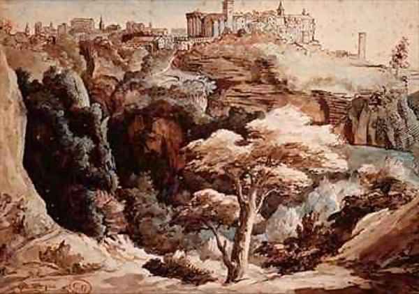View of Tivoli Oil Painting by Theodore Gericault