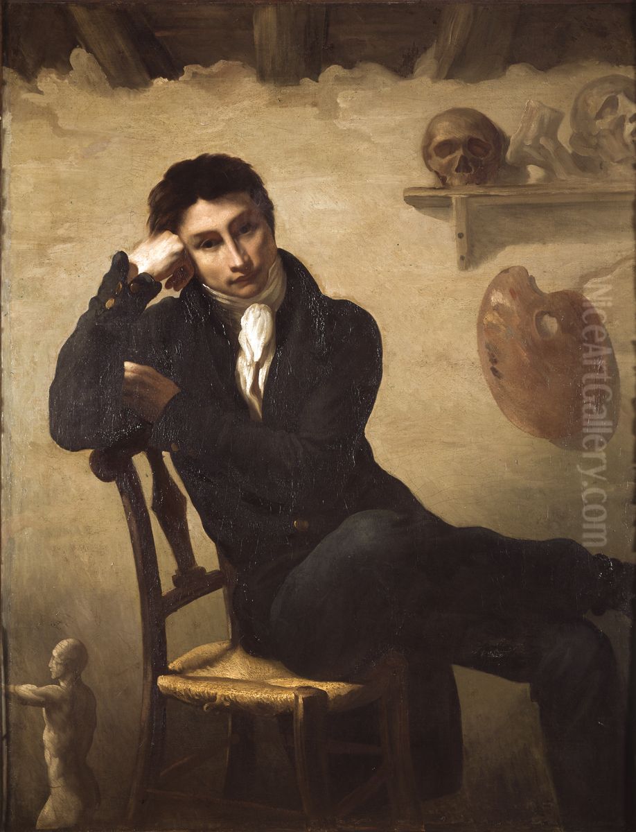 Portrait of an Artist in His Studio Oil Painting by Theodore Gericault