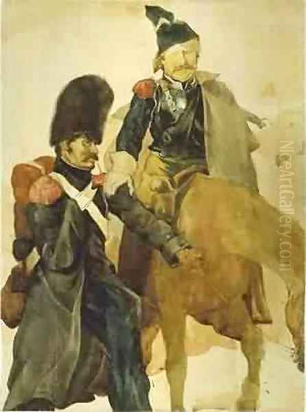 The Return From Russia 1818 Oil Painting by Theodore Gericault