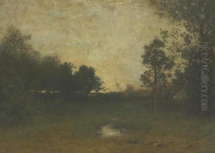 Late Afternoon Oil Painting by Alexander Helwig Wyant