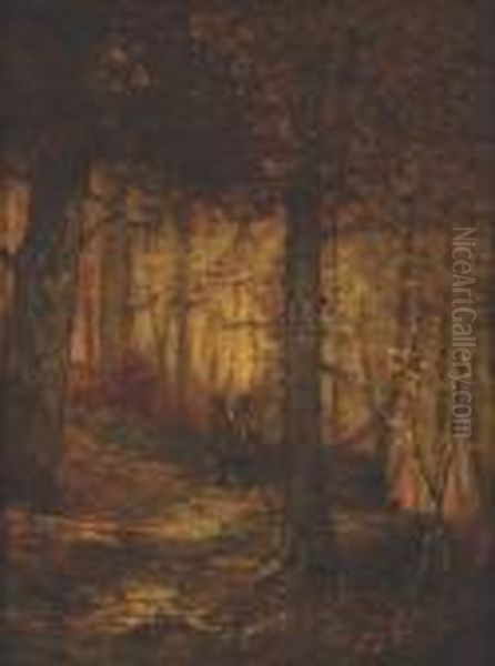 The
Hunters Oil Painting by Alexander Helwig Wyant