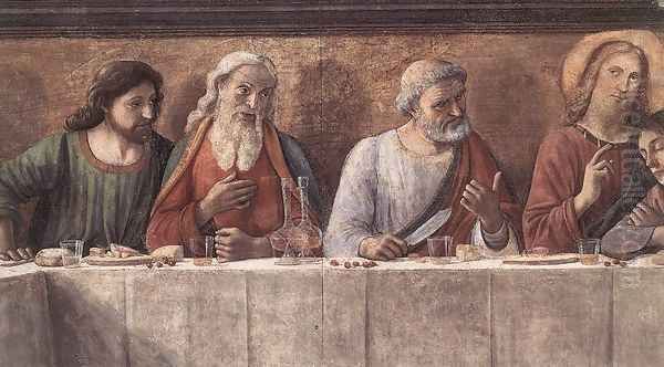 Last Supper (detail 3) 1480 Oil Painting by Ghirlandaio Domenico