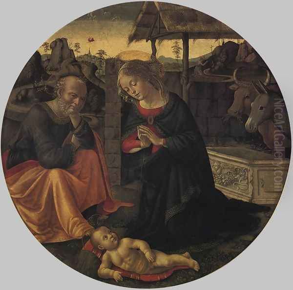 Adoration Of The Child Oil Painting by Ghirlandaio Domenico