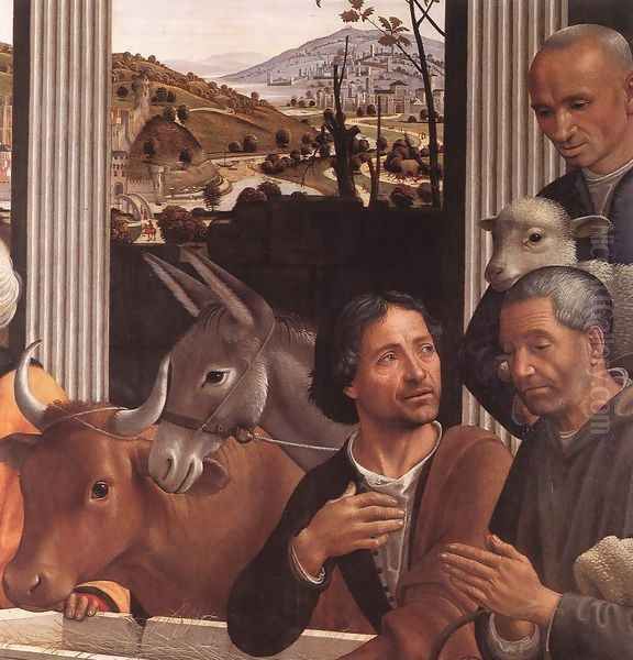 Adoration of the Shepherds (detail 1) 1482-85 Oil Painting by Ghirlandaio Domenico