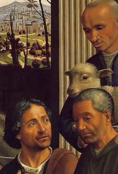 Adoration of the Shepherds (detail 2) 1482-85 Oil Painting by Ghirlandaio Domenico