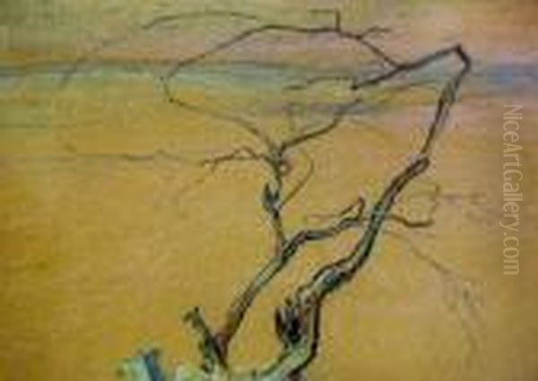 Motyw Wiosenny Oil Painting by Stanislaw Wyspianski