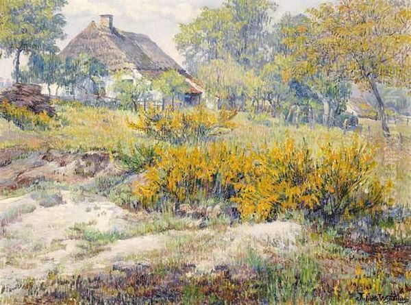 Ferme Et Genets Oil Painting by Juliette Wytsman