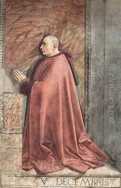 Portrait of the Donor Francesco Sassetti c. 1485 Oil Painting by Ghirlandaio Domenico