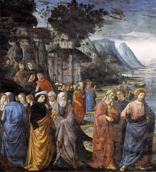 Calling of the Apostles (detail 1) 1481 Oil Painting by Ghirlandaio Domenico