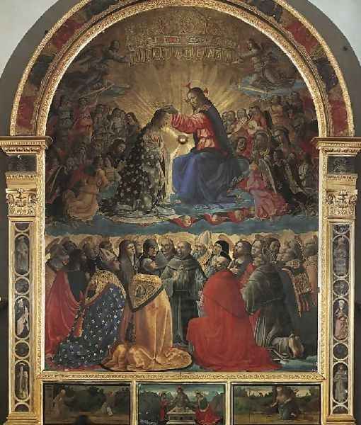 Coronation of the Virgin 1486 2 Oil Painting by Ghirlandaio Domenico