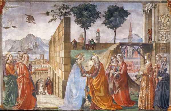 Visitation2 Oil Painting by Ghirlandaio Domenico