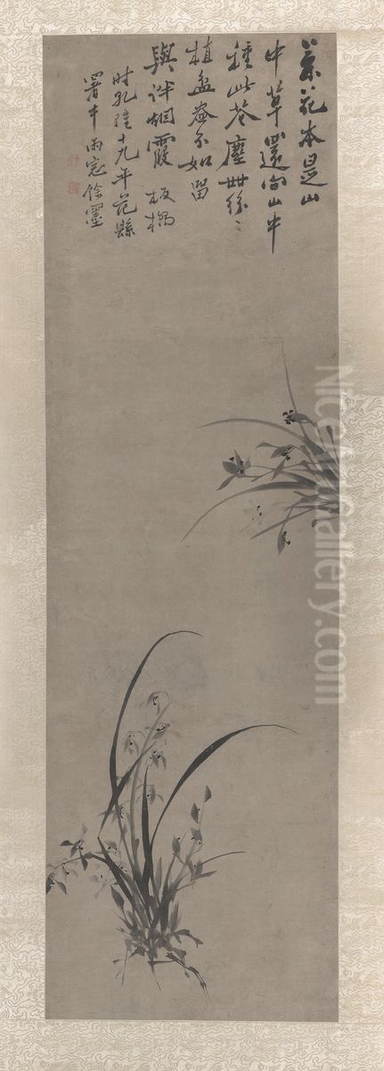 Orchids Oil Painting by Zheng Xie