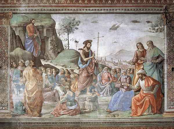 Preaching Of St John The Baptist Oil Painting by Ghirlandaio Domenico