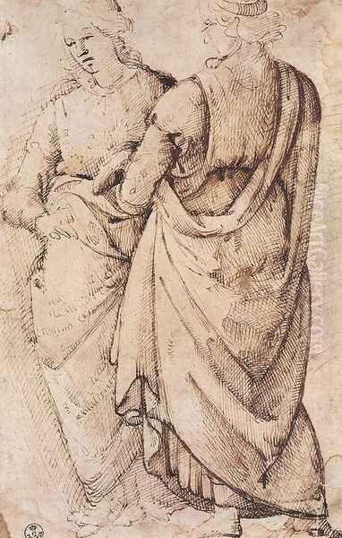 Study Of Two Women 1486 Oil Painting by Ghirlandaio Domenico