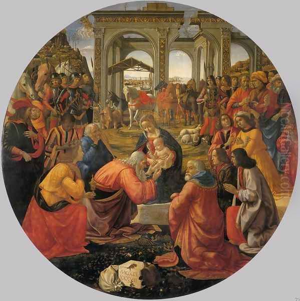 Adoration of the Magi I Oil Painting by Ghirlandaio Domenico