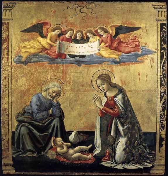 The Nativity c. 1492 Oil Painting by Ghirlandaio Domenico
