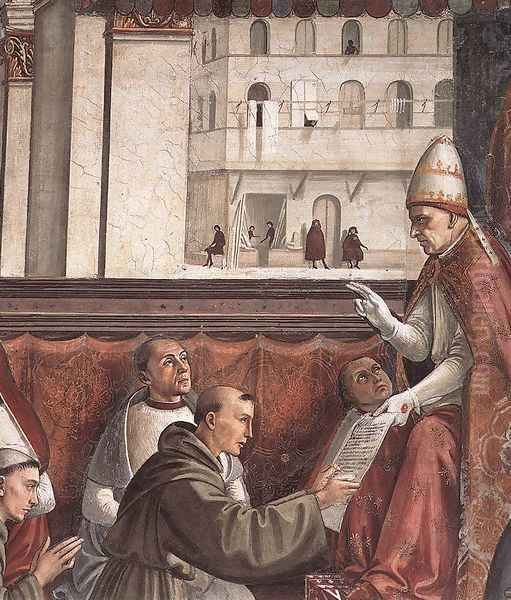 Confirmation of the Rule (detail 1) 1482-85 Oil Painting by Ghirlandaio Domenico