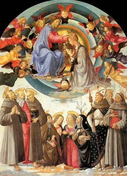 Coronation of the Virgin 1486 Oil Painting by Ghirlandaio Domenico