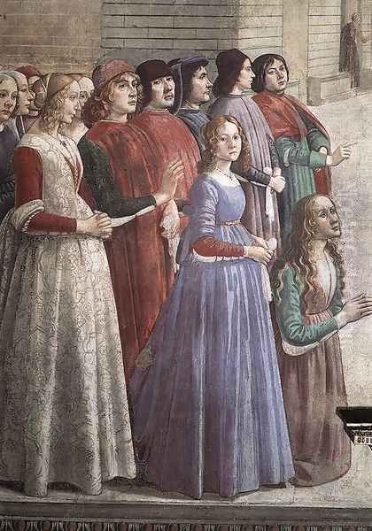 Resurrection of the Boy (detail 3) 1482-85 Oil Painting by Ghirlandaio Domenico