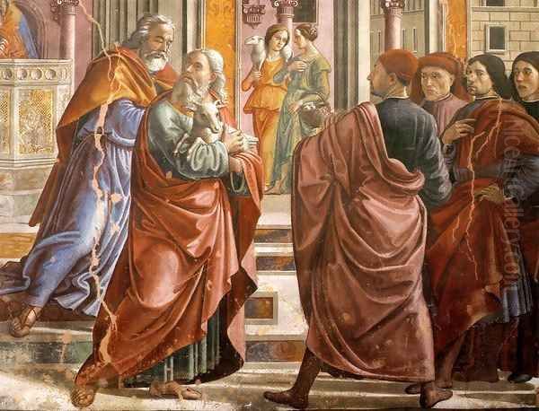 Expulsion of Joachim from the Temple (detail) Oil Painting by Ghirlandaio Domenico