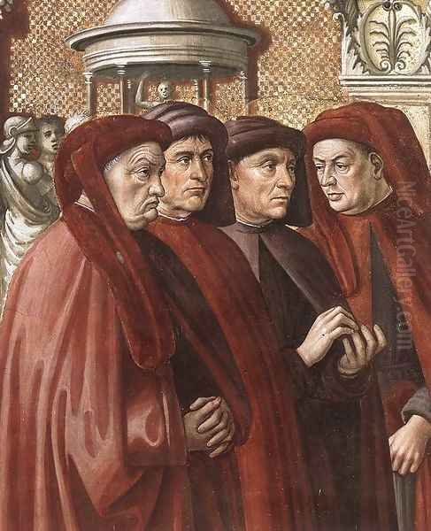 Angel Appearing to Zacharias (detail) Oil Painting by Ghirlandaio Domenico