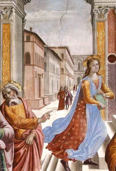 Presentation of the Virgin at the Temple (detail) 2 Oil Painting by Ghirlandaio Domenico
