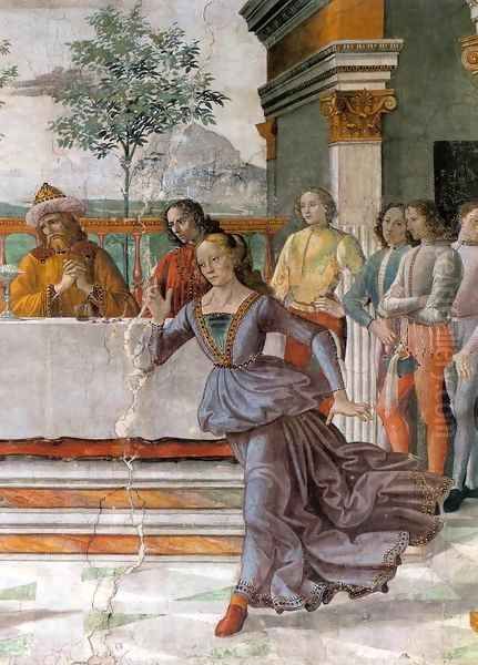 Herod's Banquet (detail) Oil Painting by Ghirlandaio Domenico
