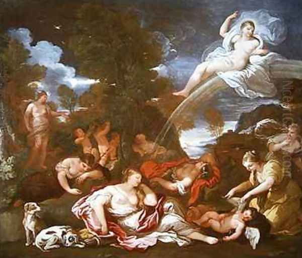 The Disarming of Cupid Oil Painting by Luca Giordano