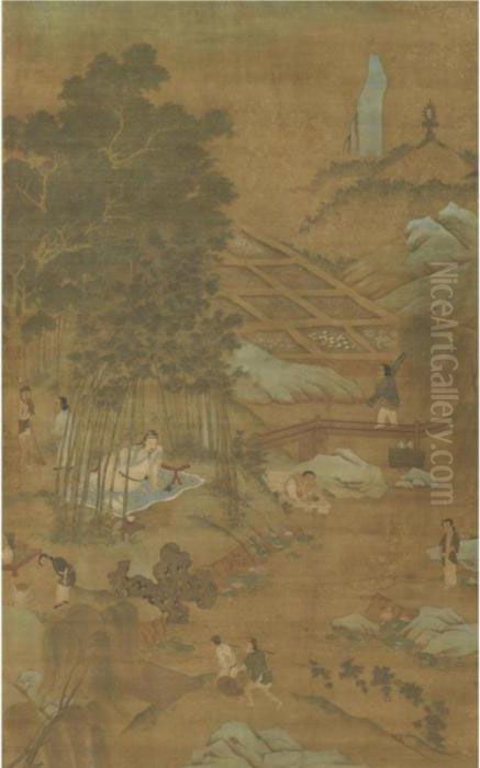 Landscape Oil Painting by Qiu Ying