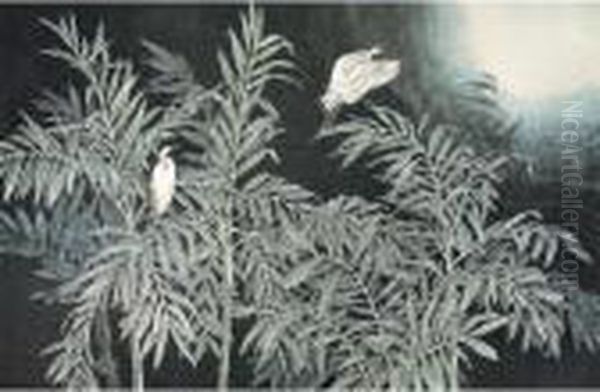 Under The Moonlight Oil Painting by Liu Yong