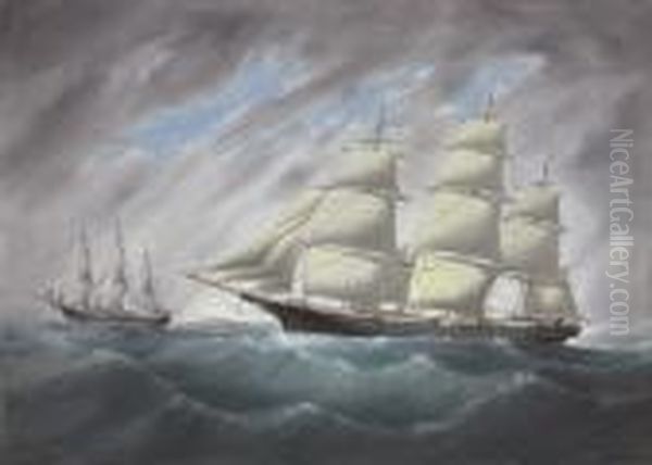 The American Medium Clipper 
Beverly Oil Painting by William Howard Yorke