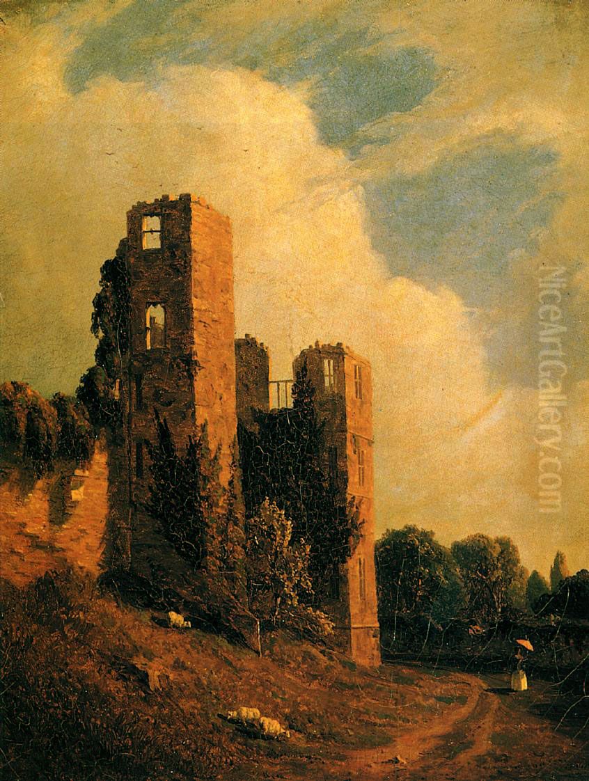Kenilworth Castle Oil Painting by Sanford Robinson Gifford