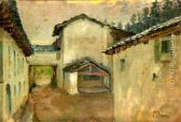 Masia Oil Painting by Pere Ysern Y Alie