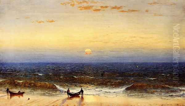 Sunrise Long Branch New Jersey Oil Painting by Sanford Robinson Gifford