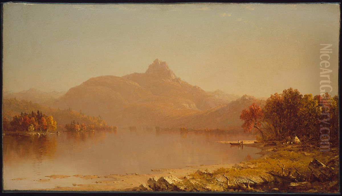 An October Afternoon Oil Painting by Sanford Robinson Gifford