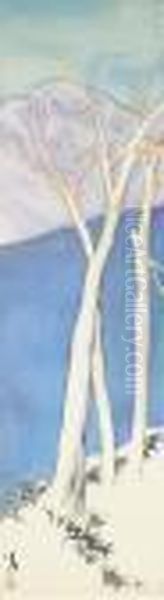 Sekkei (snow Landscape) Oil Painting by Takehisa Yumeji