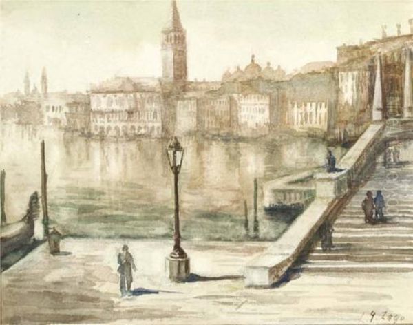 Ponte A Venezia Oil Painting by Luigi Zago