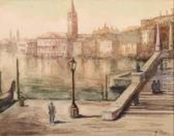 Venezia Oil Painting by Luigi Zago