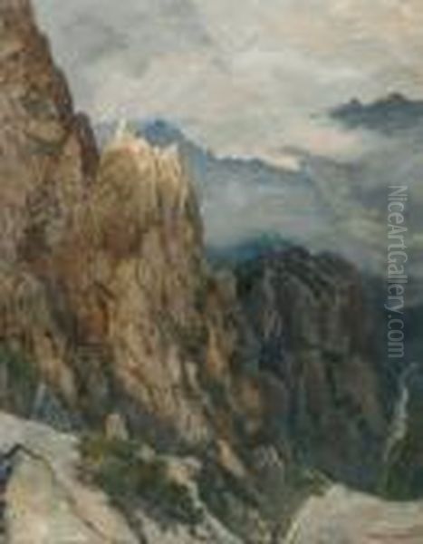 In Alta Montagna Oil Painting by Luigi Zago