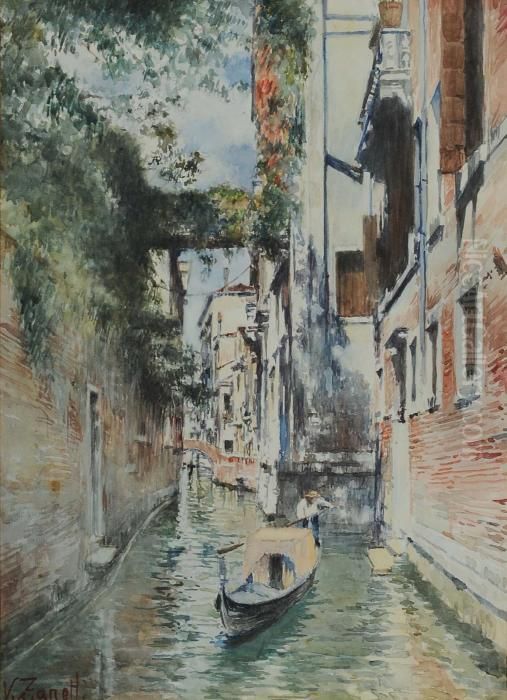 Venezia Oil Painting by Vittore Zanetti Zilla