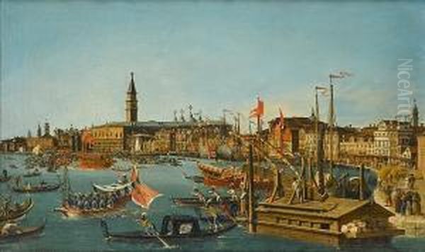 The 
Bucintoro Oil Painting by Francesco Zanin