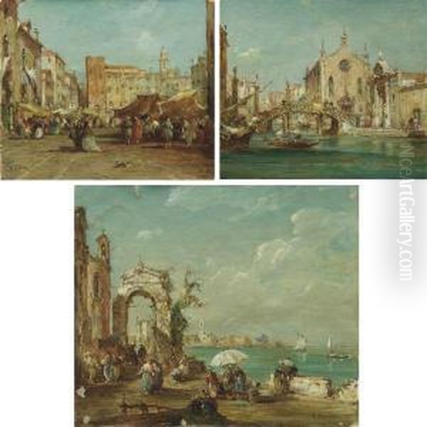 A) Campo Santa Margherita A Venezia Oil Painting by E. Zeno