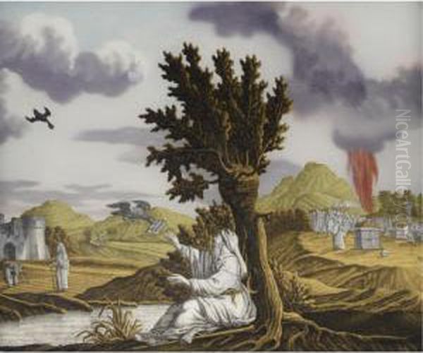 The Story Of Elijah Oil Painting by Jonas Zeuner