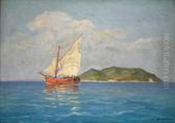 Thasos Island Oil Painting by Mario Zhekov